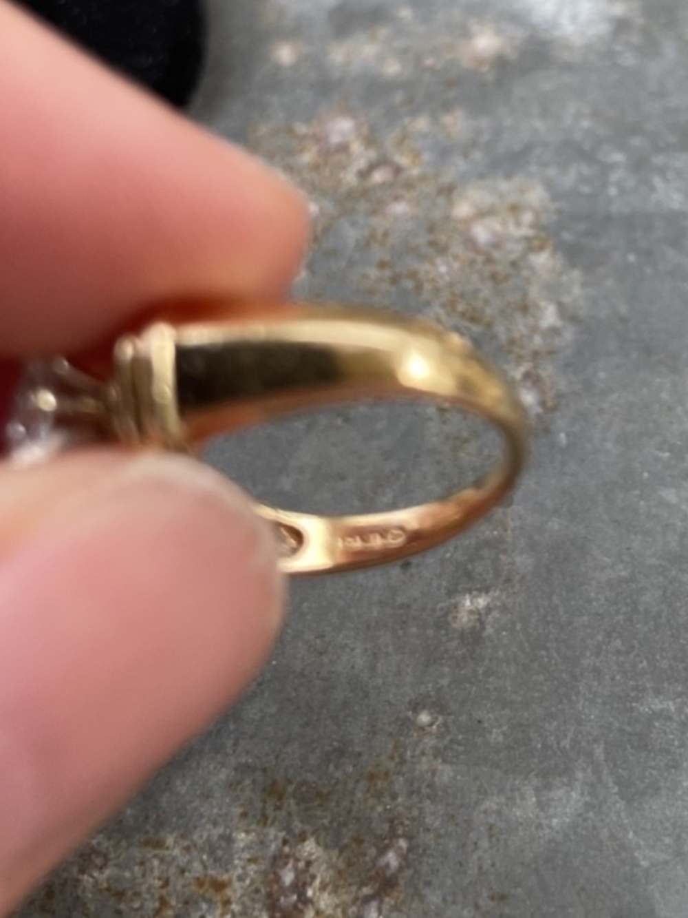 14k Gold Marquise Baguette Bridal Set 1990s--size 3.5 Rare, Vintage Petite Fit - Picture 2 of 10